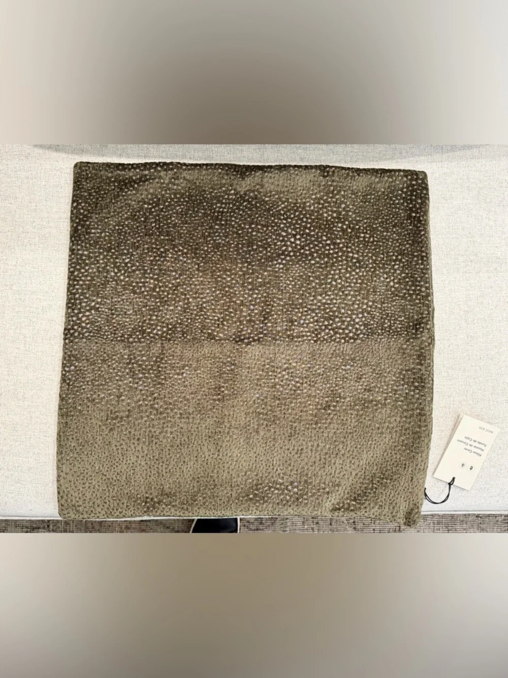 West Elm Olive Green Textured Accent Pillow Cover