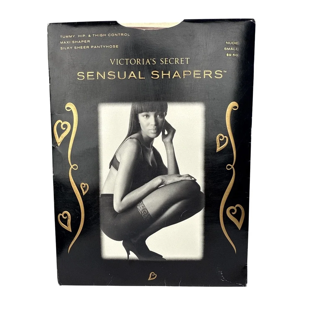 Vintage Victoria's Secret Sensual Shapers Pantyhose Nude Small 90s Hosiery‎ NEW