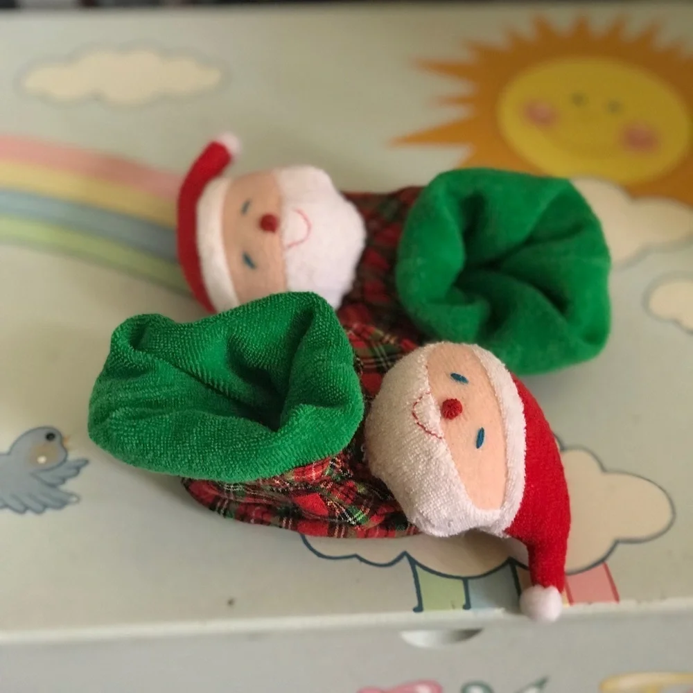 Rare Vintage 1970’s Baby Santa Slippers