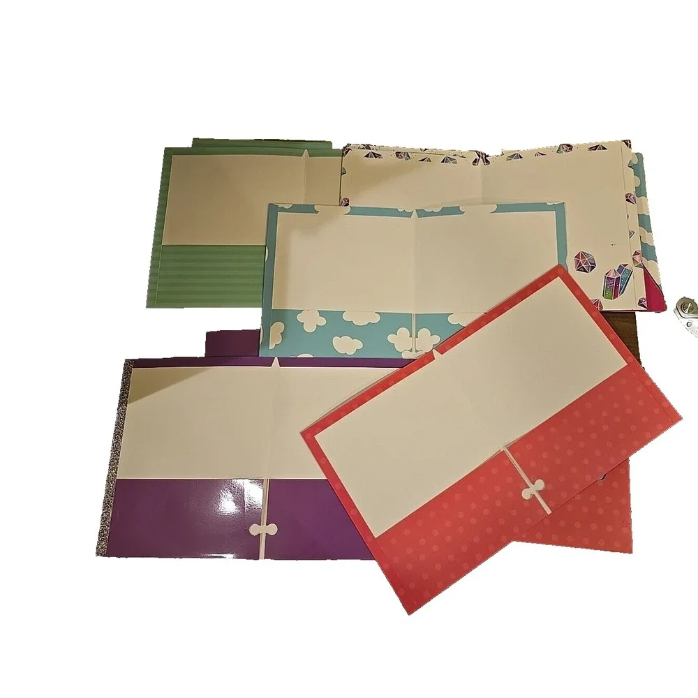 Set of‎ 5 Motivational Pocket Folders Be Strong Brave Dream Kindness Magic