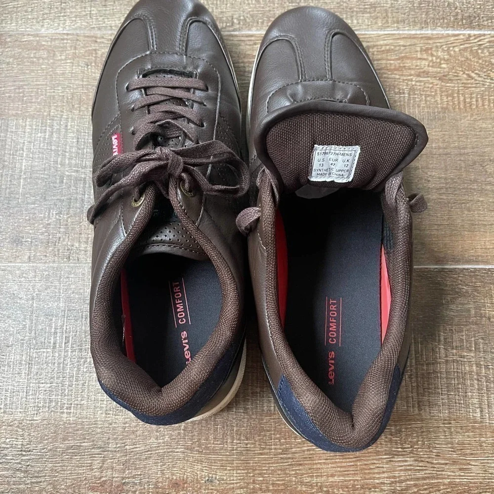Levi's Men's Comfort Shoes Dark Brown Sz 13
