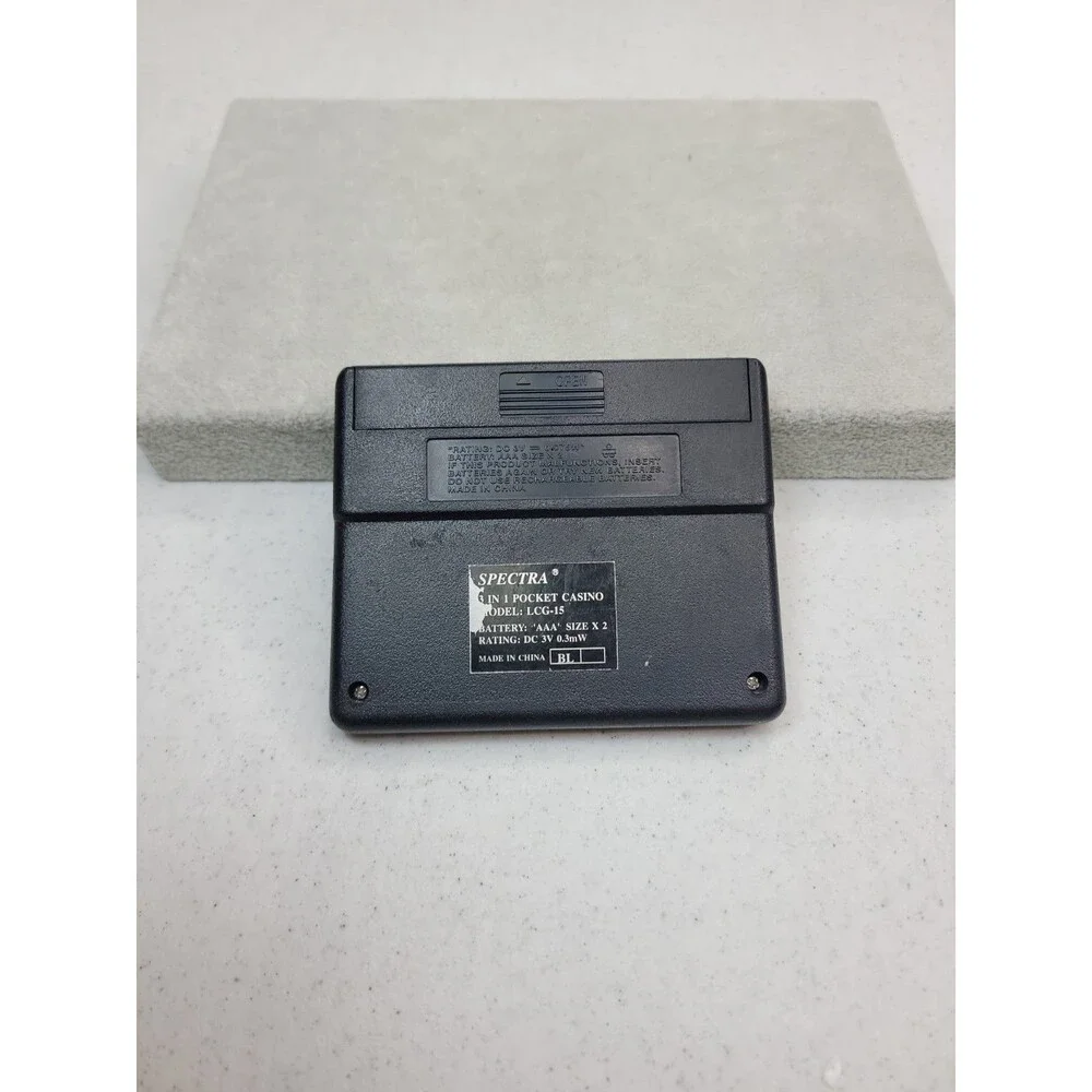 Spectra Casino 3 in 1 Handheld Game Works Tested With New Batteries Model LCG-15