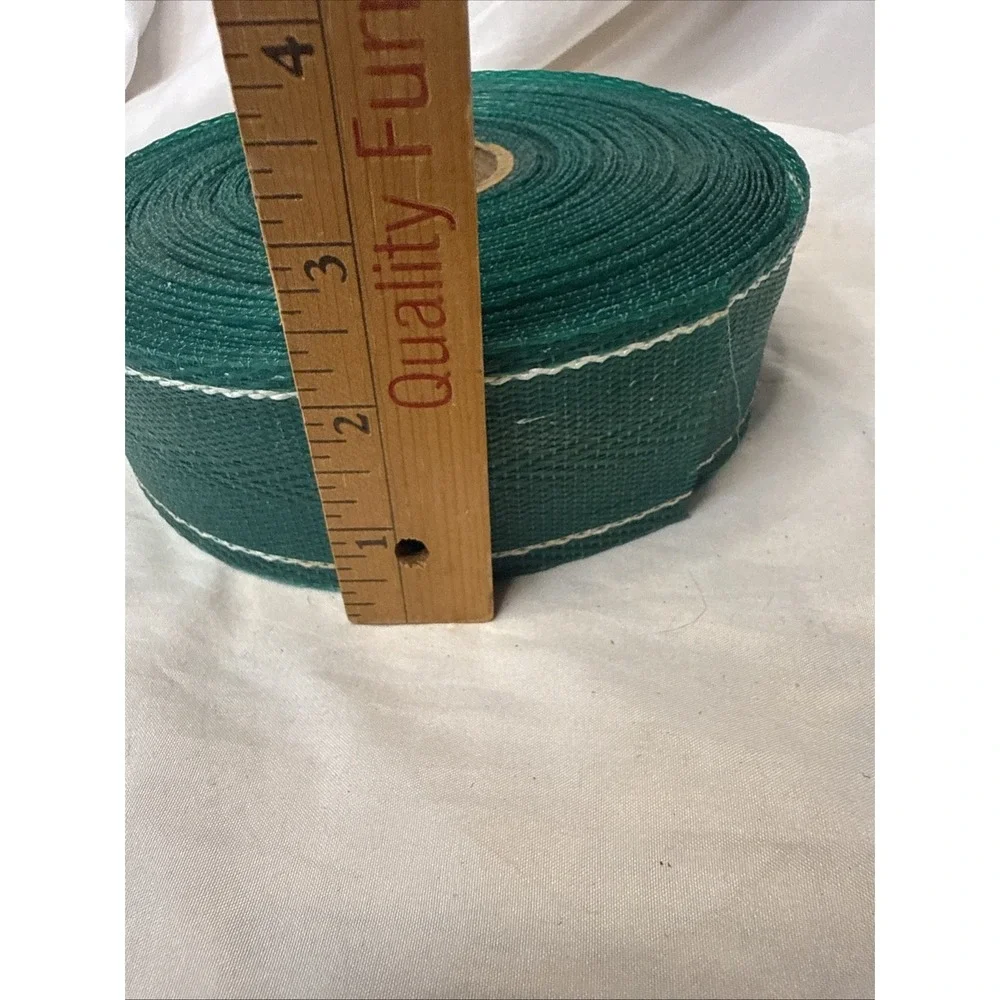 Webbing 70? ft Green White Stripe for Lawn Chair Replacement 2.25