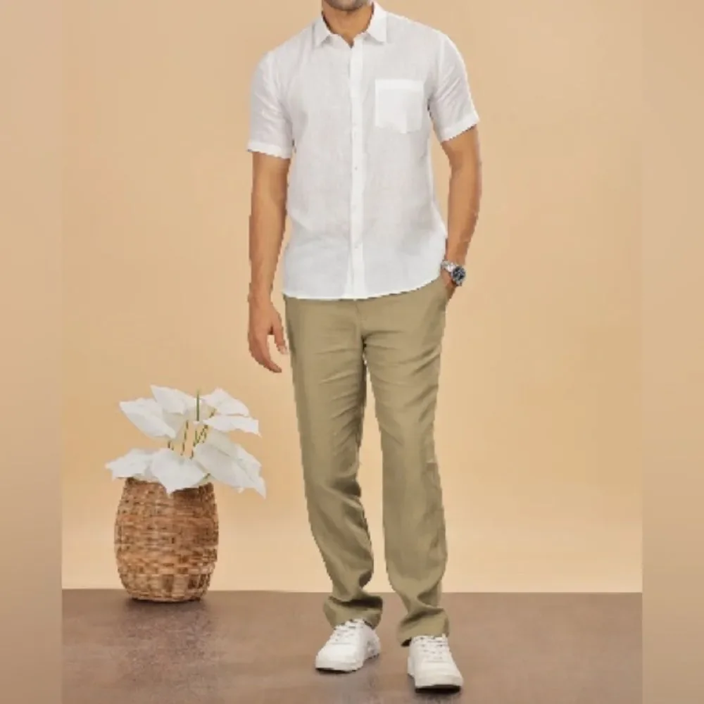 🔥Ike Behar Khaki Chinos for Men linen sz XXL New