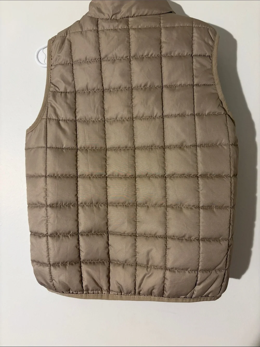 Lucky Brand Quilted Puffer Vest in Beige Taupe