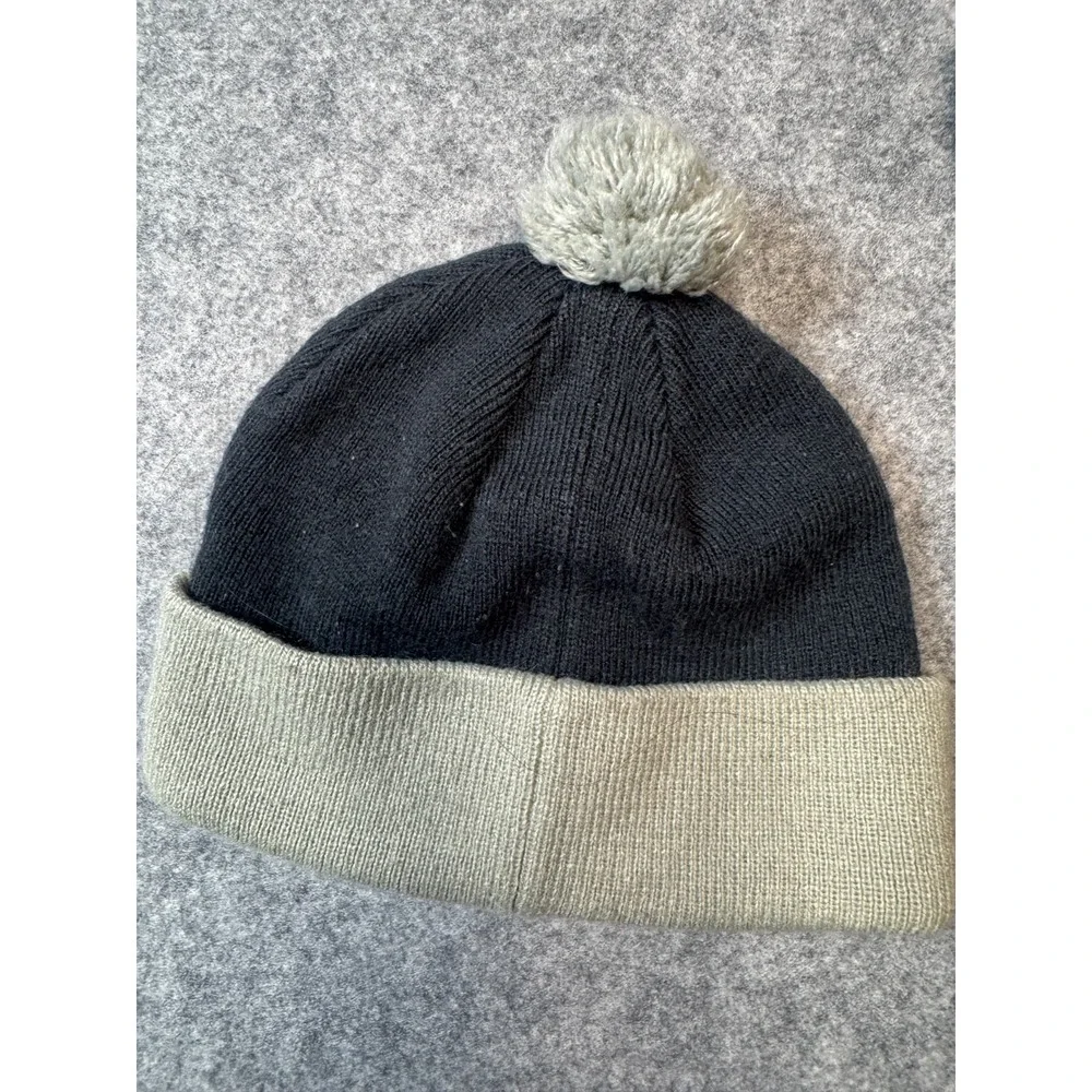 '47 Unisex Black Dallas Cowboys NFL Bam Bam Cuffed Pom Beanie Hat Mittens Set