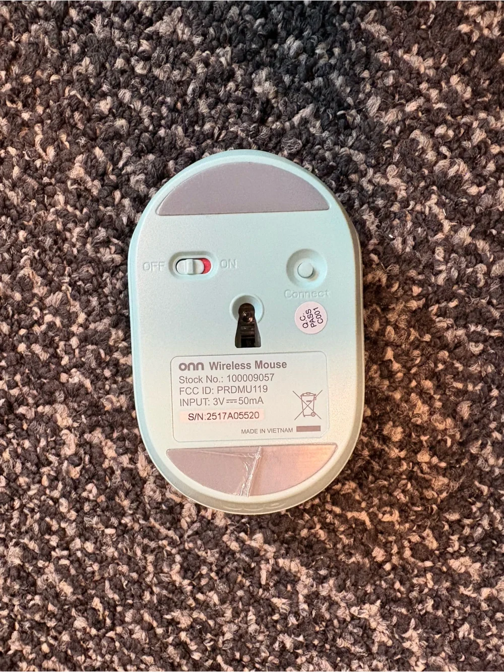 On Running White Wireless Mouse - On