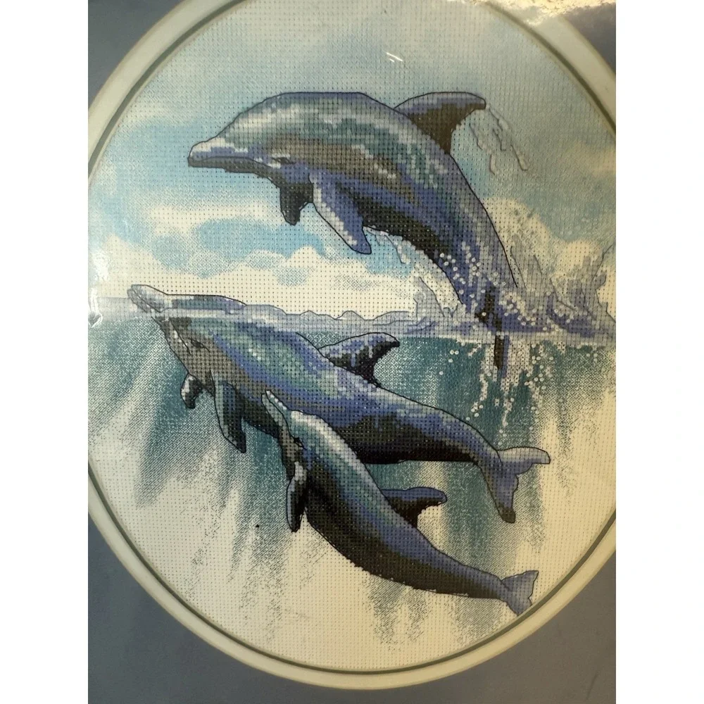 VTG by Dimensions Gallery cross‎ stitch Dolphins Designed By Peter Kull Sealed