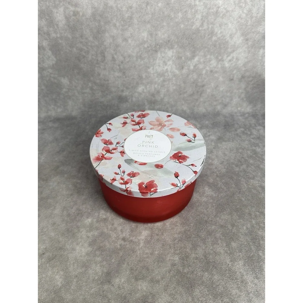 Pier 1 Discontinued Pink Orchid 3 Wick Candle