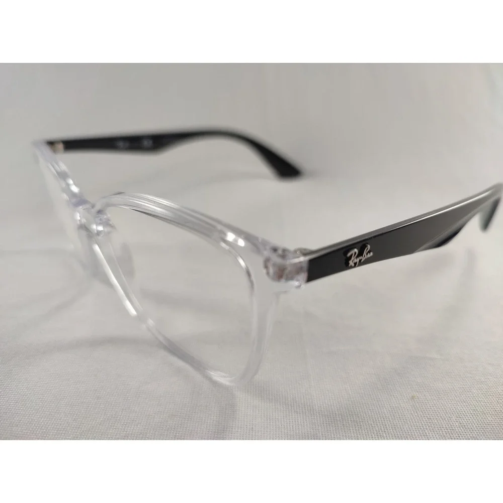 Ray-Ban RB‎ 7066 5943 Eyeglasses Frames Clear Transparent Black 52-17-140 Mint