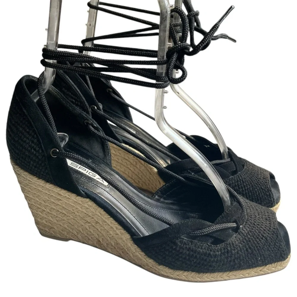 Vintage Via Spiga‎ Wrap Around Wedge Espadrille 8