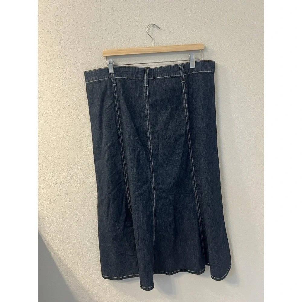 Riders Copper Women 15M Blue Jean Long Dark Wash Flared Panel