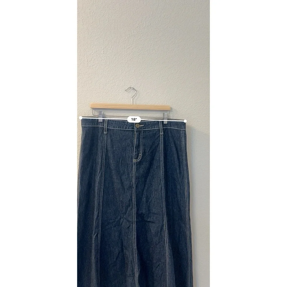 Riders Copper Women 15M Blue Jean Long Dark Wash Flared Panel