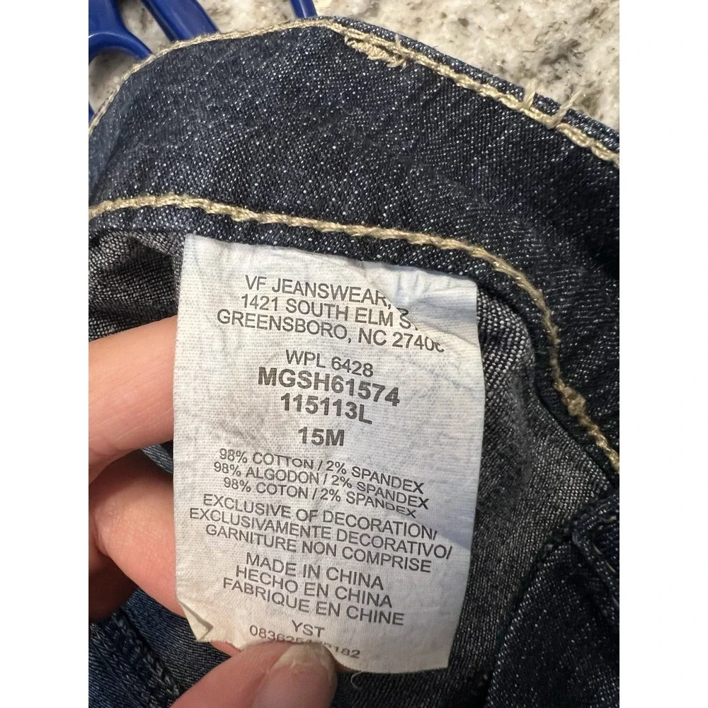 Riders Copper Women 15M Blue Jean Long Dark Wash Flared Panel