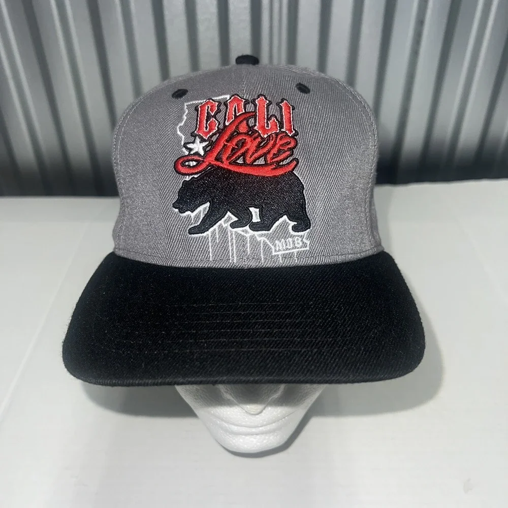 Love Cali Bear California Flat Bill Snapback Baseball Cap Hat, MOB Brand