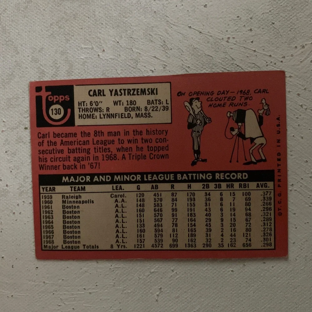 1969 Topps Set-Break #130 Carl Yastrzemski VG