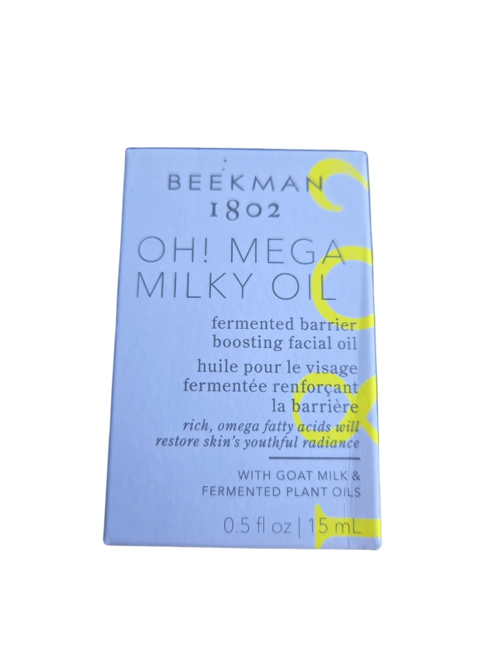 NWT Beekman Oh Mega Milky Fermented Barrier Boosting Facial Oil .5 fl oz 15mL