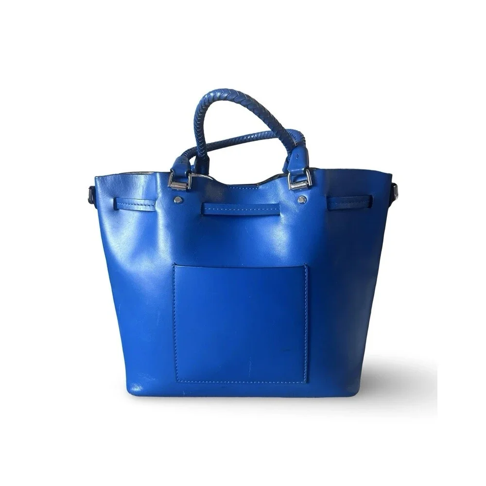 Michael Kors Rare Blakely Grecian Blue Leather suede Bucket Bag