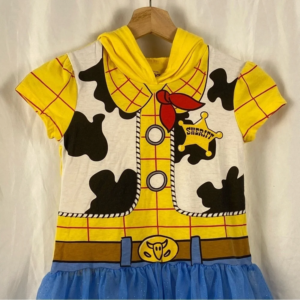 Disney Pixar Toy Story 6/6X Girl Yellow and Blue Sheriff Dress Costume
