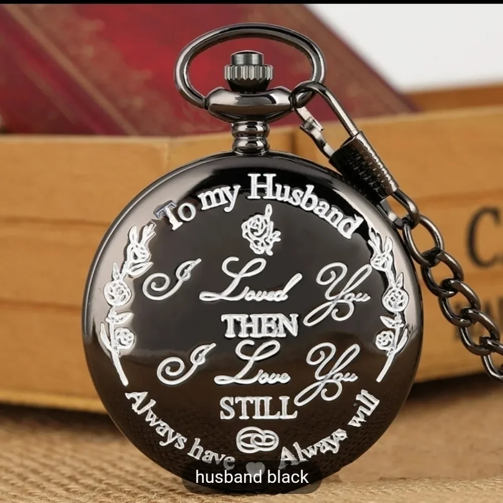 New To my husband pocket watch gift Father's day present from wife gift