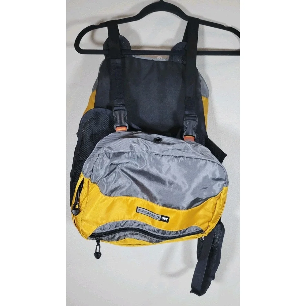 REI Adventure Dog Backpack Harness‎ Yellow Gray Pack Size Large L
