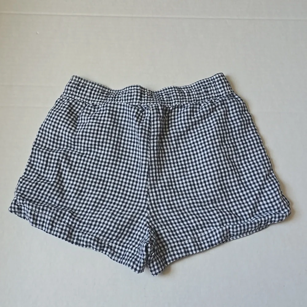 Crewcuts Girl's Checkered Shorts 100% Linen size 10