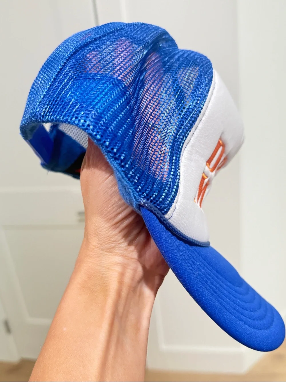 Blue & White 'Drink Margs' Trucker Hat