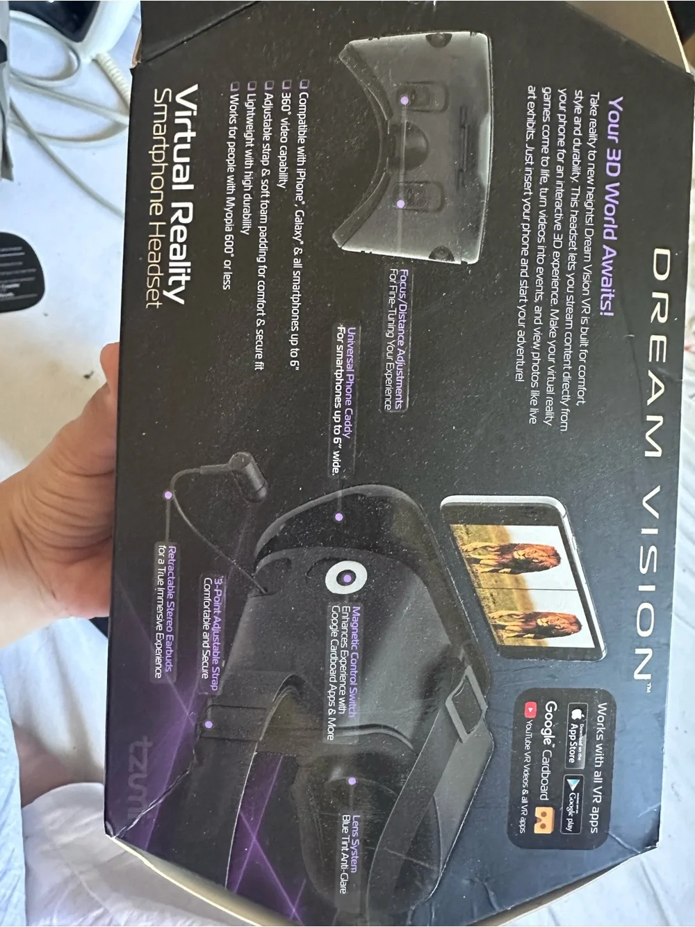 Tzumi Dream Vision Black Smartphone VR Headset