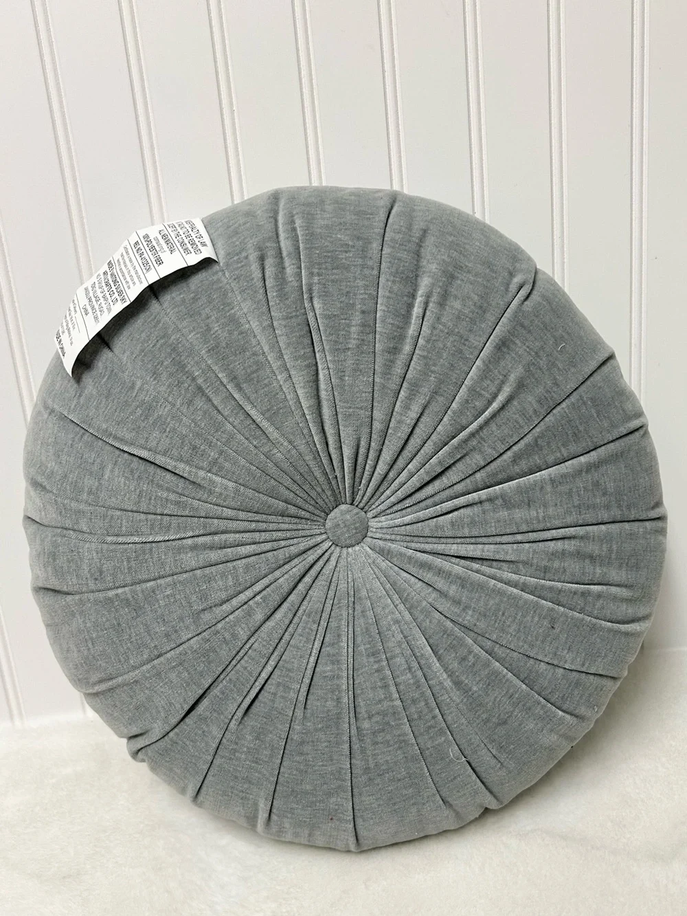 West Elm classic cotton velvet tufted round pillow