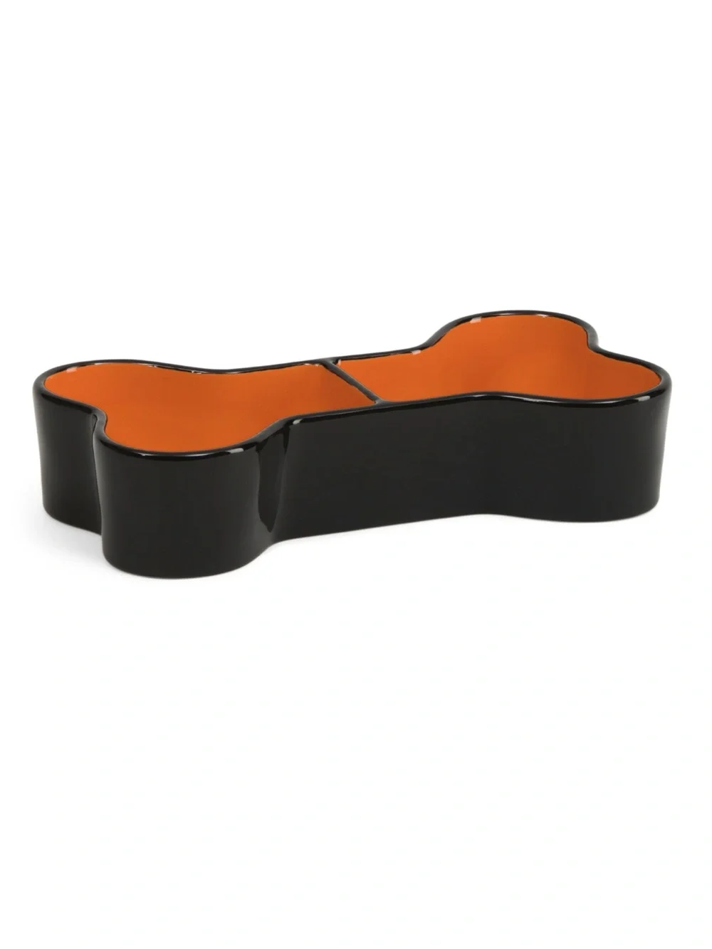 Rae Dunn Orange Bone Appétit Double Pet Bowl