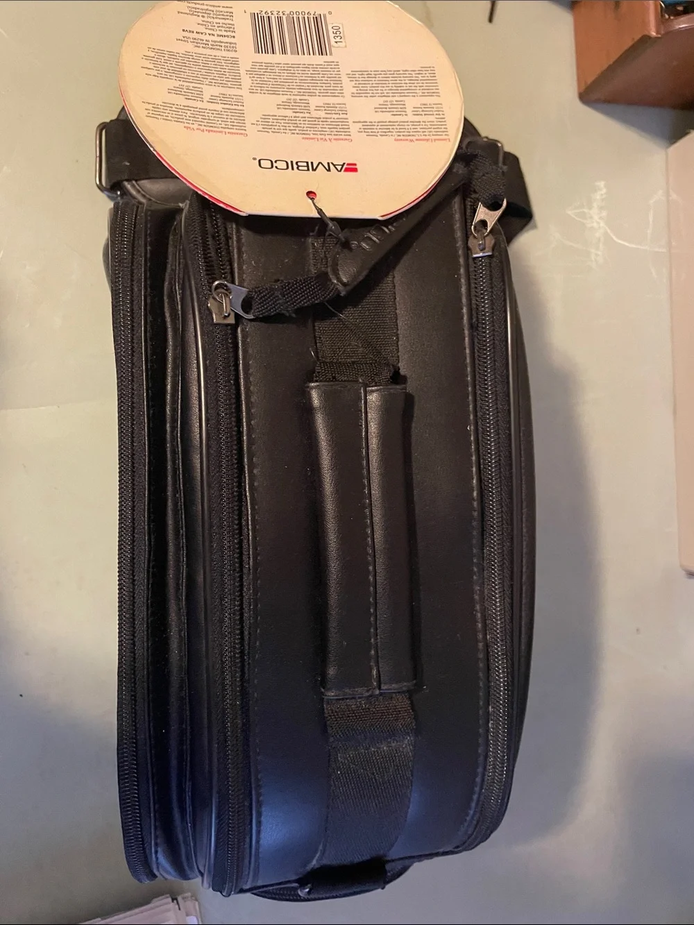 Ambico Black Leather Crossbody Camera Bag - Unbranded