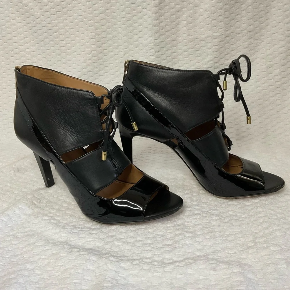 Calvin Klein Black leather‎ High Heels Pumps Size 8.5