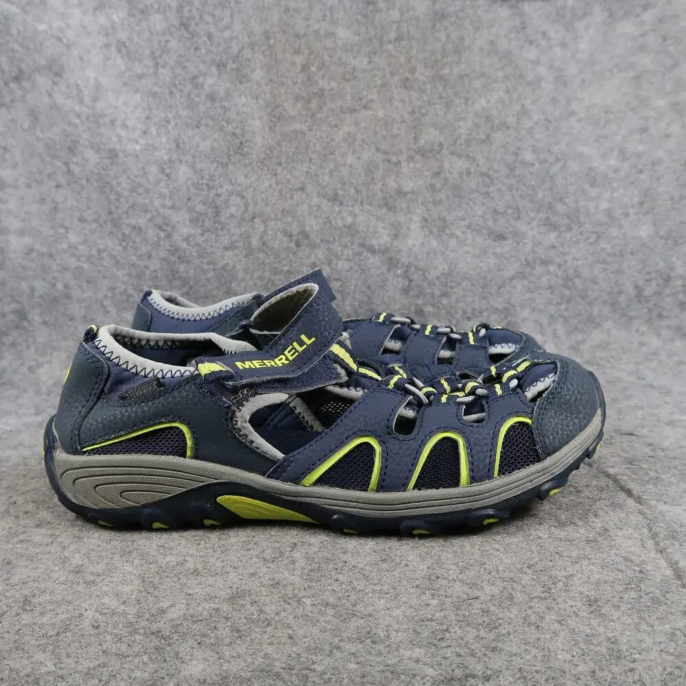 Merrell Shoes Kids 5 Sport Sandals Hydro Closed Toe Fisherman Casual Blue Green