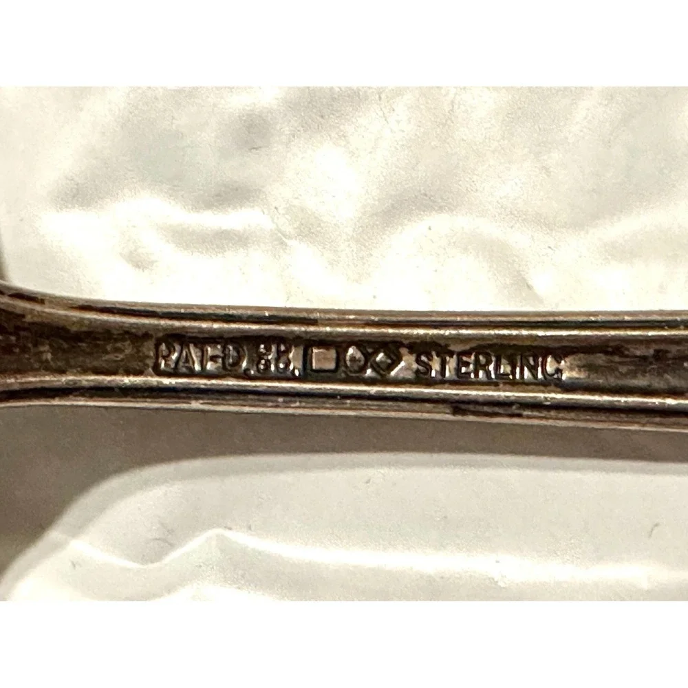 Dominick & Haff Sterling Silver Large Asparagus Serving Fork Rococo Pattern