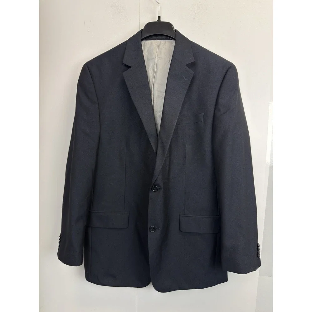 Michael Kors Mens 42L Navy Blue 2-Button‎ Blazer Sport Coat Preppy