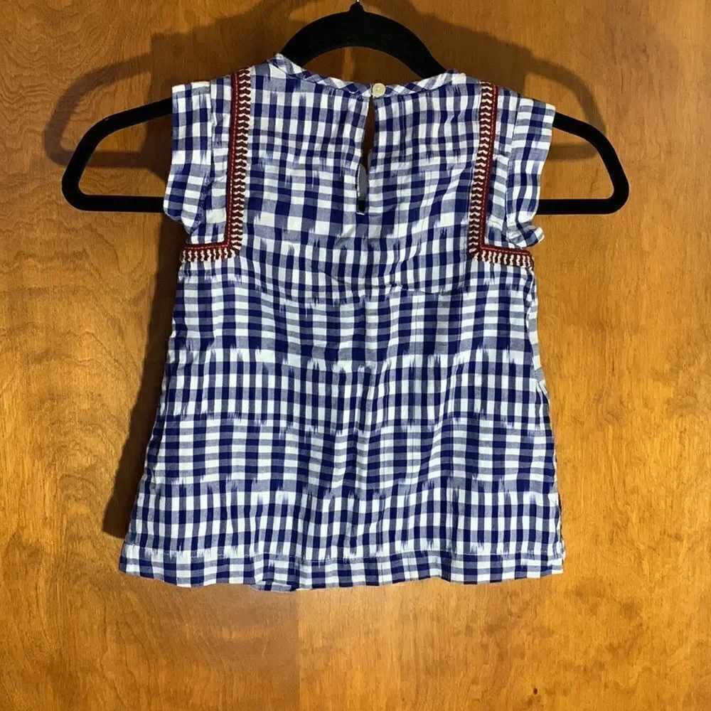 Crewcuts GUC blue/white lined dress Size 2