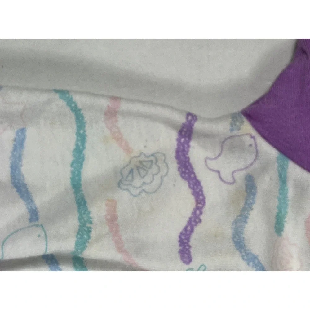 Vintage Health-tex Baby Girls Bubble Romper 18 Months Purple Sea Life‎ Fish USA