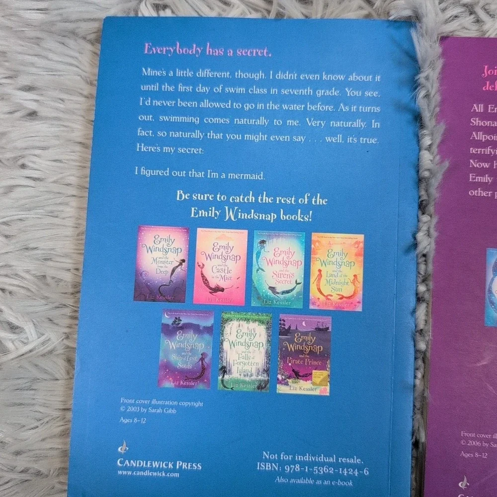 Lot of 3‎ Emily Windsnap Books Liz Kessler Homeschool Fantasy Paperback