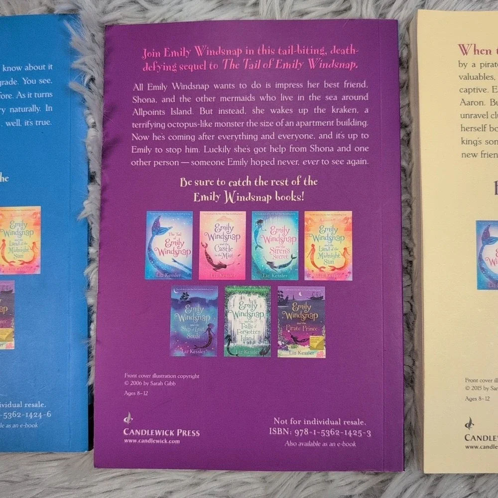 Lot of 3‎ Emily Windsnap Books Liz Kessler Homeschool Fantasy Paperback
