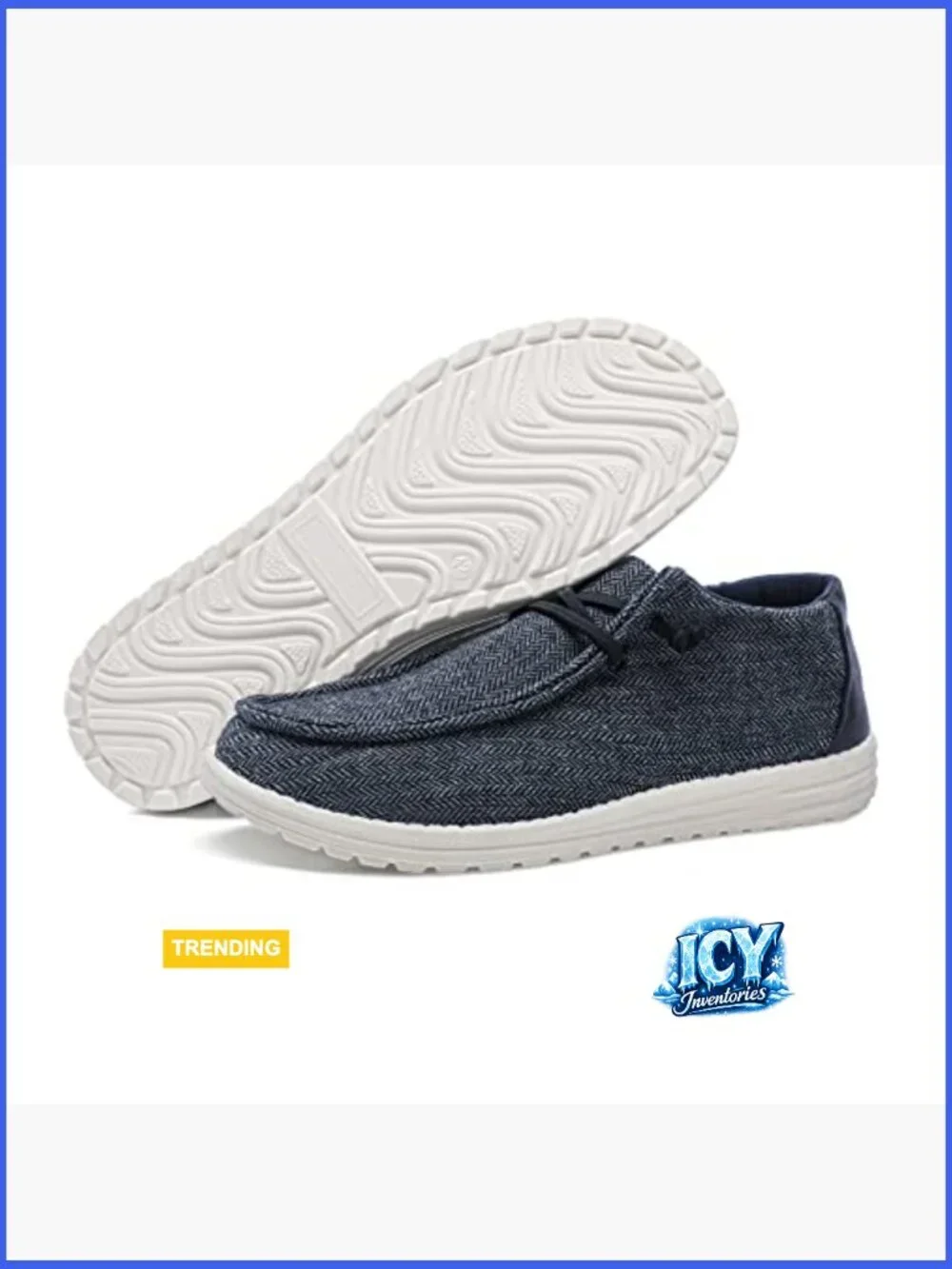 Lightweight Canvas Boat Shoes Slip On Lace-up Deck Shoes Loafers for Men