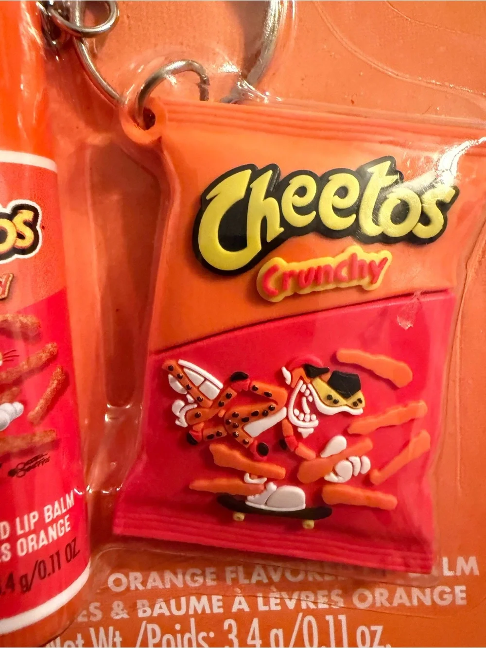 Cheetos Keychain and Flavored Lip Balm