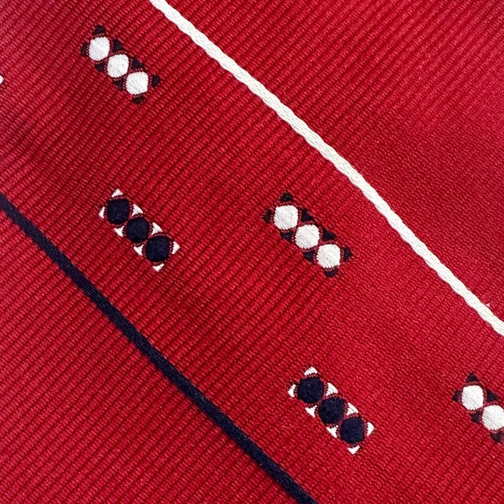 DIOR Vintage Polyester Red & Black Tie