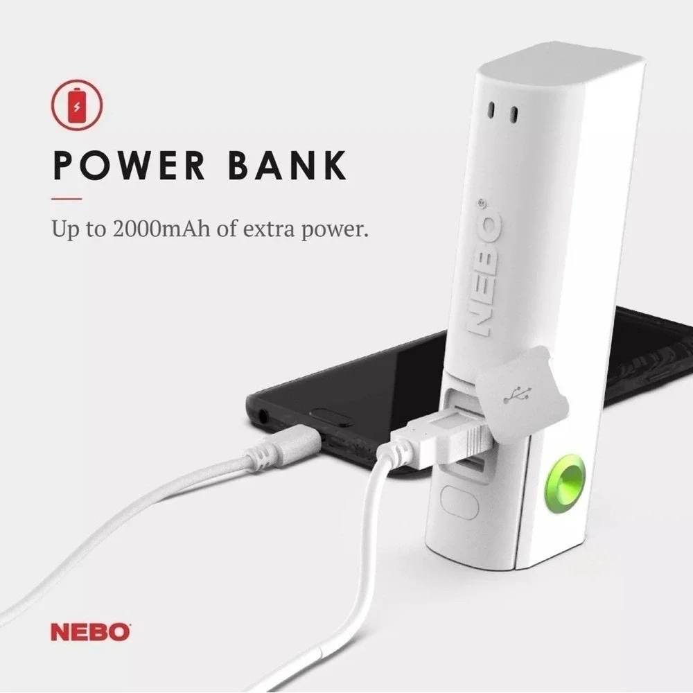 NEBO‎ PAL-360 Power Bank Light Fan USB-C Rechargeable New