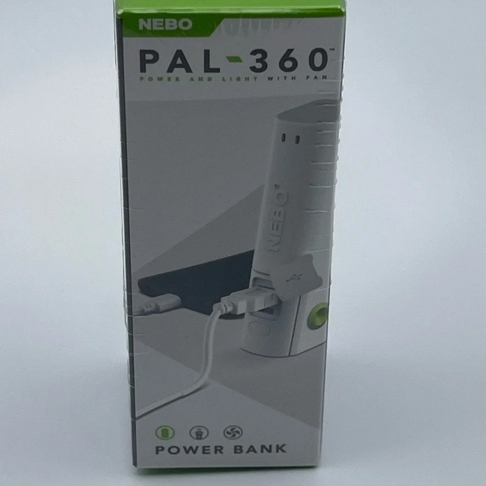 NEBO‎ PAL-360 Power Bank Light Fan USB-C Rechargeable New