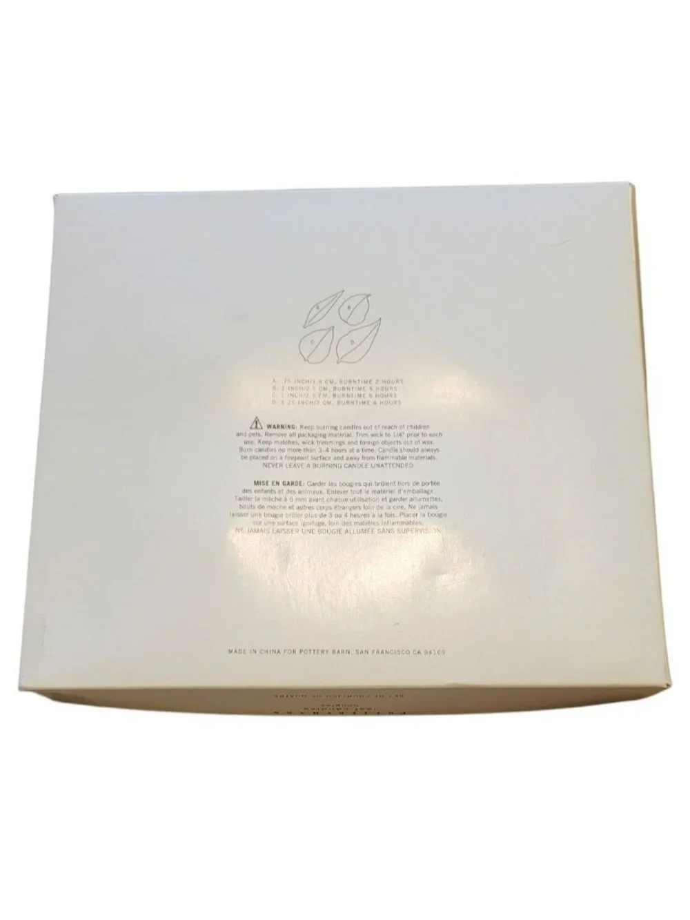 Pottery Barn Leaf Candles Set Lot of 4 Green Beautiful Decor NIB DH769