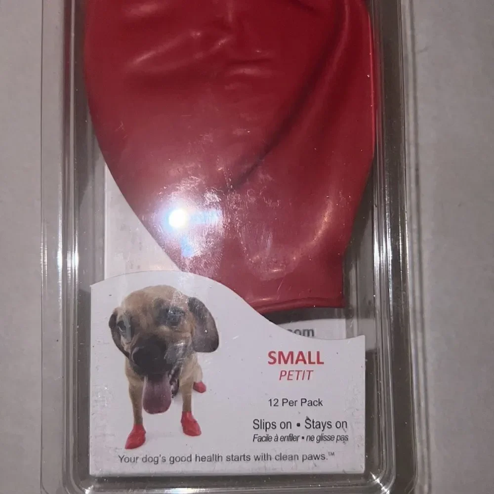 Brand New in package PawZ Rubber Dog Boots size Small paws 2” to 2.5”