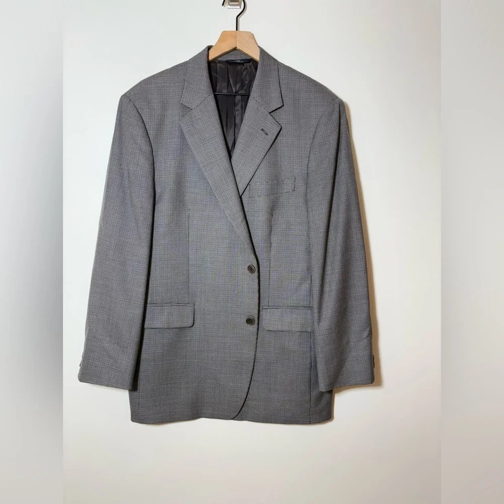 Brooks Brothers 346 Men's Gray Harringtone Wool Blazer Sport Coat 44R Jacket