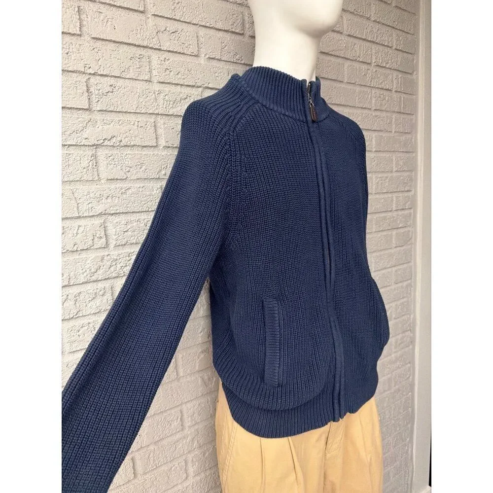 L.L. Bean Men’s Zip Front Heavy Knit Sweater Cardigan Size M
