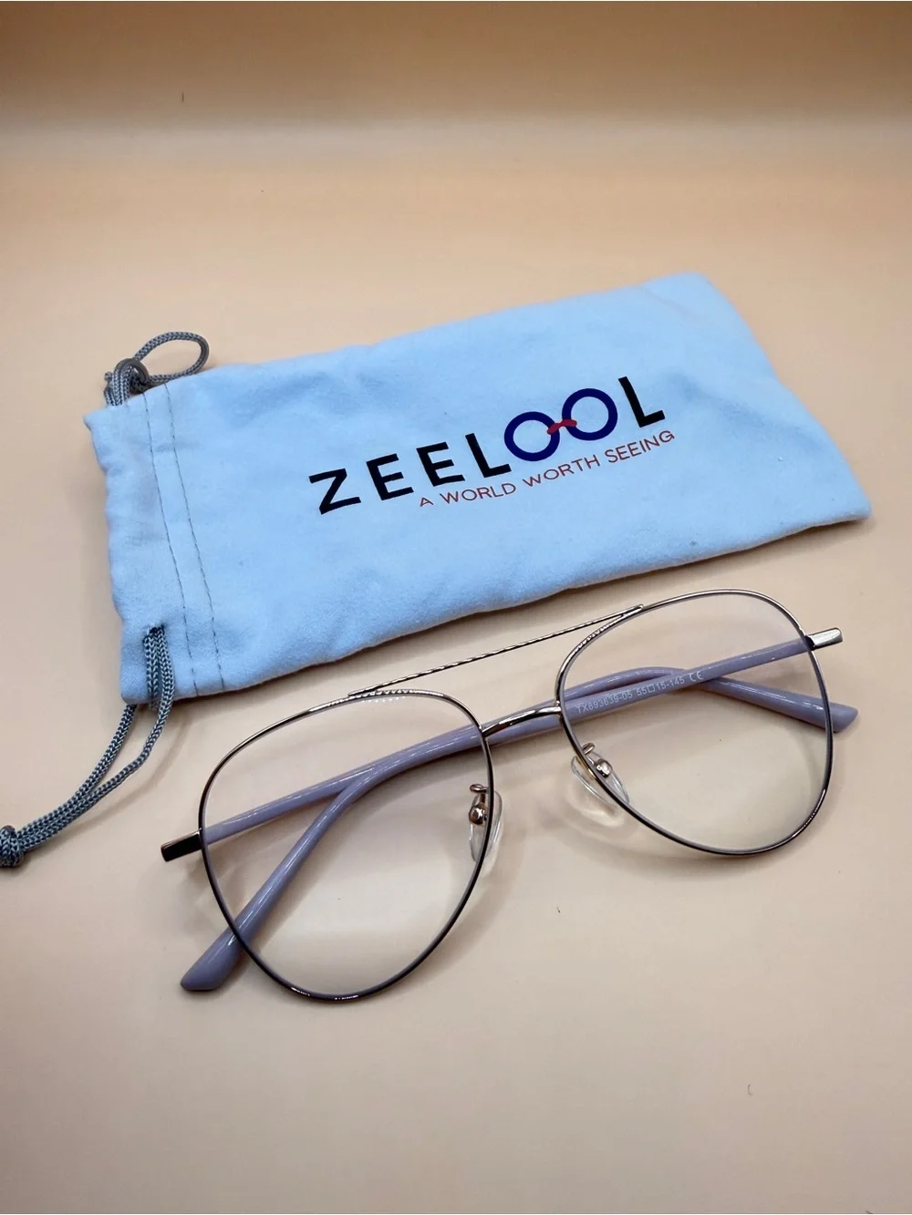 ZEELool Lightweight Gold Aviator Glasses Frame, Unknown prescription