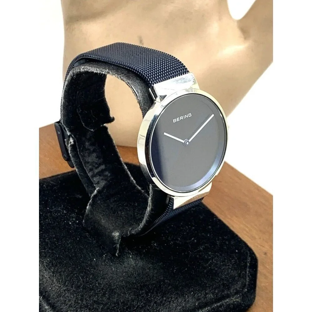 Bering Women's Watch 14531-307 Quartz Silver Blue Dial Mesh Stainless St…